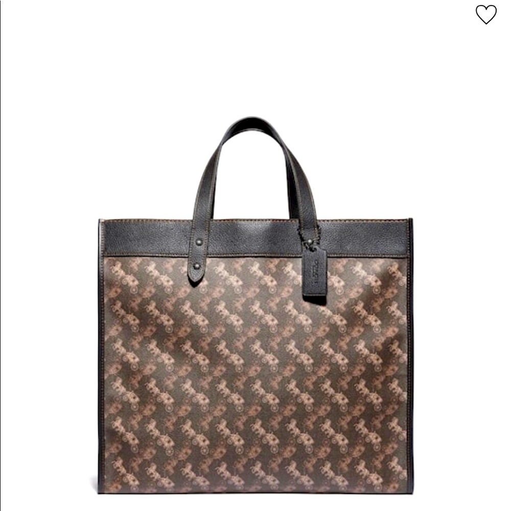 SOLD! Coach Field Tote 40 With Horse and Carriage Print